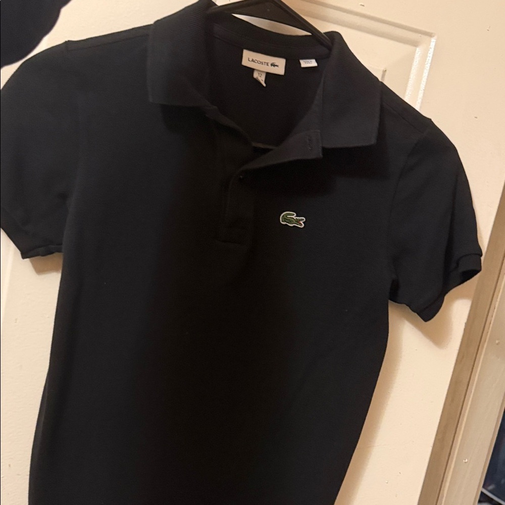 Lacoste Dark Polo with Green Logo